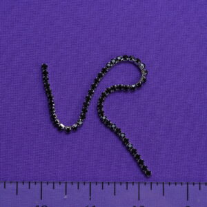Stainless Steel Silver Base 3mm Black Tennis Chain Permanent Jewelry Chain-Tier 2
