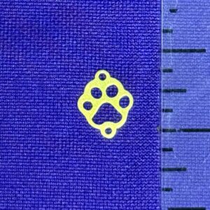 Small Paw Print Gold Stainless