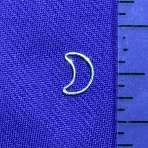 Small Open Crescent Moon Sterling Silver