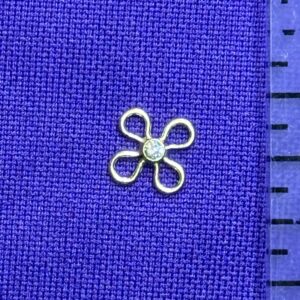 Open Flower w/CZ Gold Filled