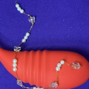 Stainless Steel Pearl and Pink Butterfly Permanent Jewelry Chain-Tier 1