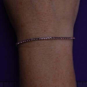 SST Silver Base 2mm Pink Tennis Chain Permanent Jewelry Chain-Tier 2